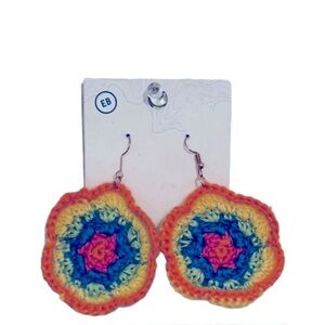Earthbound Earrings Boho Bohemian Crocheted